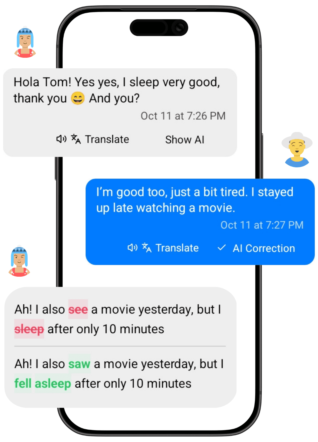 Listen, Translate & Correct